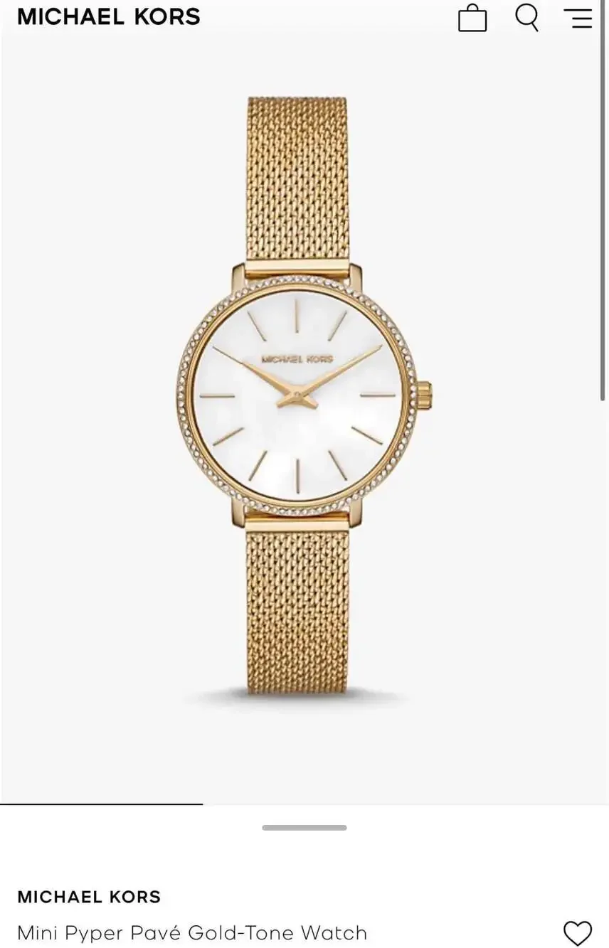 Michael Kors Pyper Pavé Gold-Tone Mesh Women's Watch MK4619